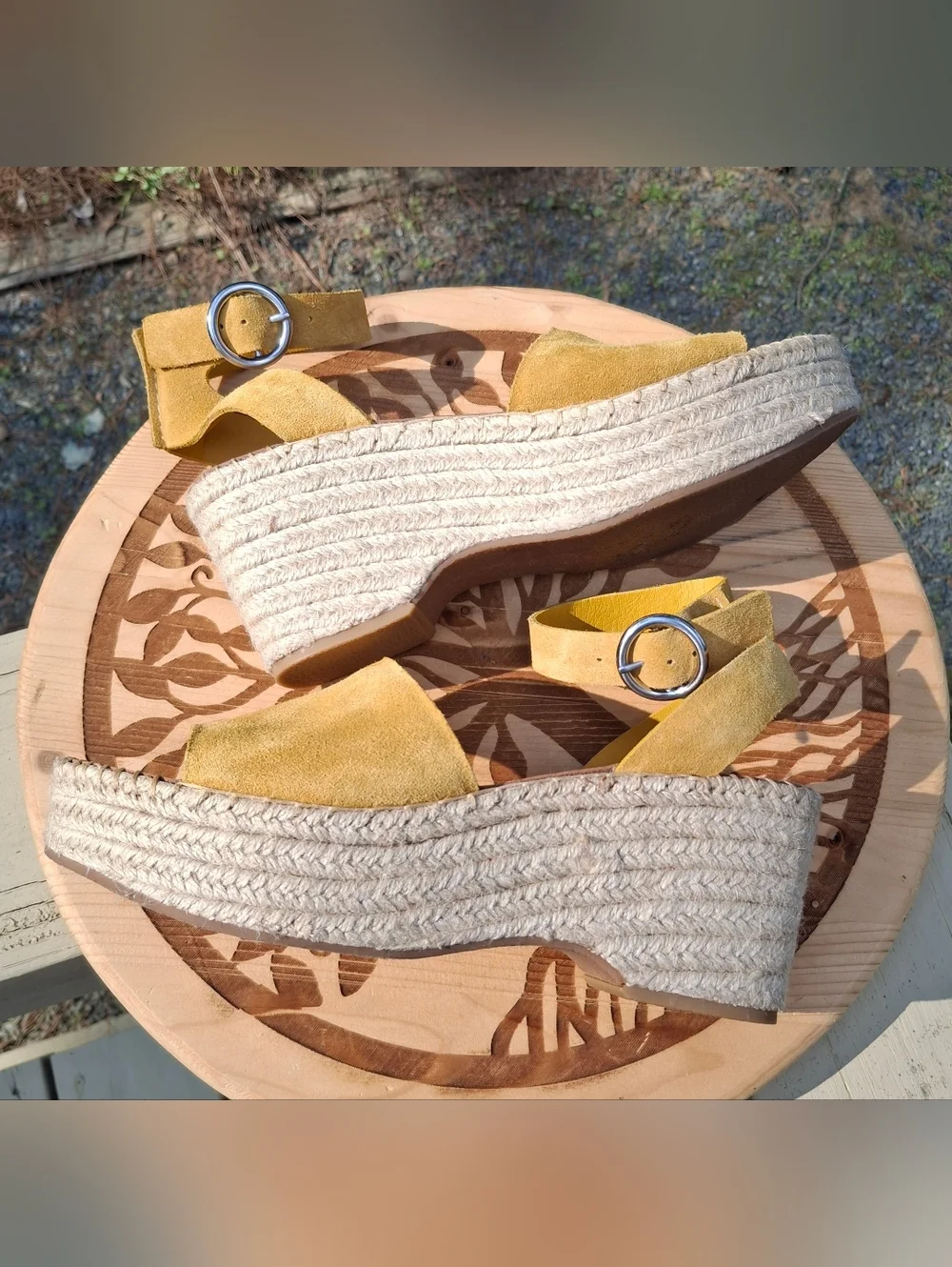 Revolve Dolce Vita Lesly Espadrille Wedge Platform Sandal In Honey Size 9.5